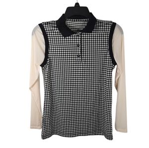 Black and White Houndstooth Women's Top